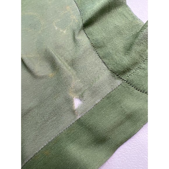 Echo Vintage Silk Rectangle Scarf Lightweight Green Neck Wrap Retro Bandana - Picture 5 of 5